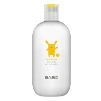 Bottle  of  Babé  Pediatric  Shower  Gel  by  Babé,  a  shower  gel  indicated  for  cleansing  sensitive  baby  skin.