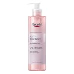 Bottle of Eucerin Anti-Pigment Exfoliating Cleansing Gel by Eucerin, a cleansing gel indicated for reducing dark spots.