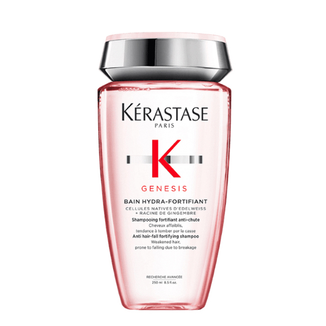 KérastaseGenesisHydra-FortifiantShampoo250ml Bottle of Genesis Hydra-Fortifiant Shampoo by Kérastase, a shampoo indicated for fortifying hair and reducing breakage.