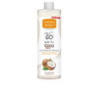 Bottle  of  Natural  Honey  Coconut  Addiction  Oil  &  Go  Body  Oil  by  Natural  Honey,  a  body  oil  indicated  for  24-hour  skin  hydration.