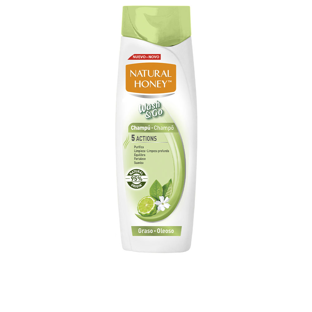 NaturalHoneyWash&GoShampooOilyHair400ml Bottle of Natural Honey Wash & Go Shampoo Oily Hair by Natural Honey, a shampoo indicated for balancing oil production of the scalp.