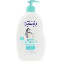 Bottle  of  Nenuco  Moisturizing  Lotion  Original  Fragrance  by  Nenuco,  a  body  lotion  indicated  for  24h  skin  hydration  and  softening.