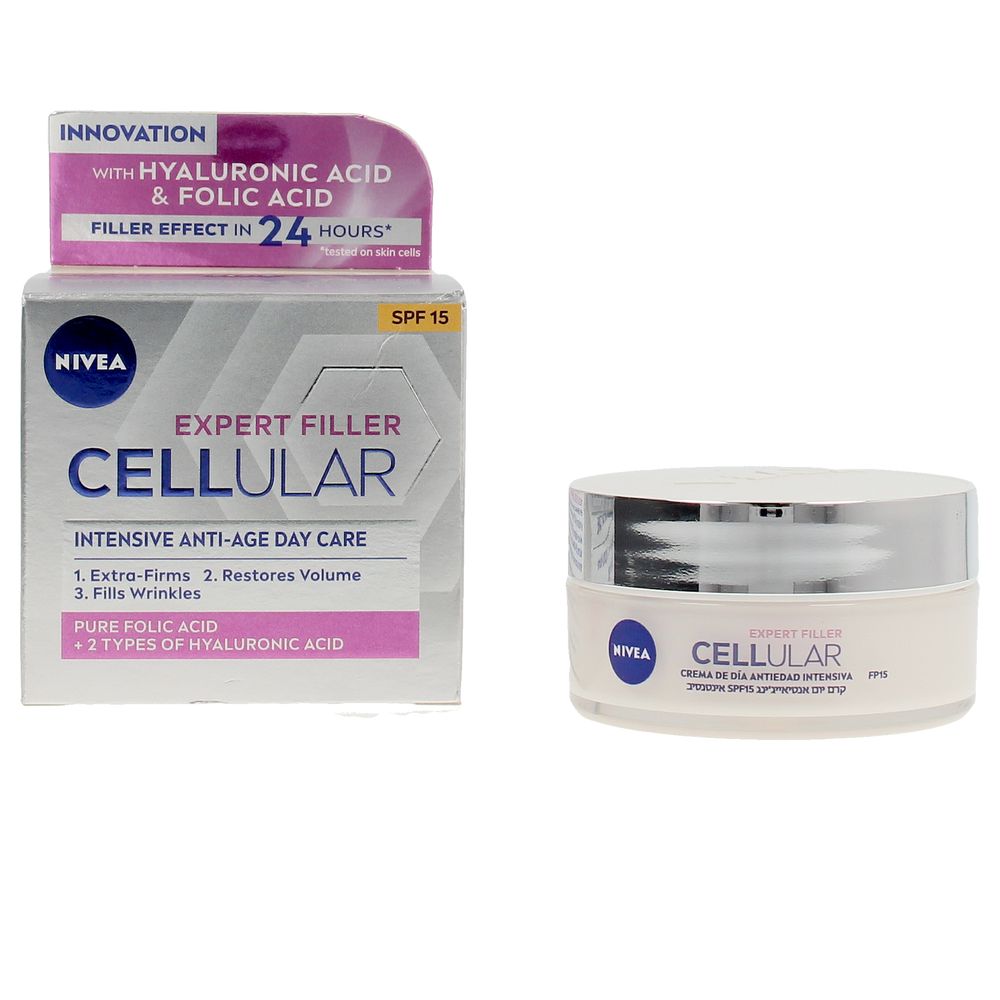NiveaCellularFillerIntensiveAnti-AgingDayCreamSPF1550ml Nivea Cellular Filler Intensive Anti-Aging Day Cream SPF15 50ml - Image 1