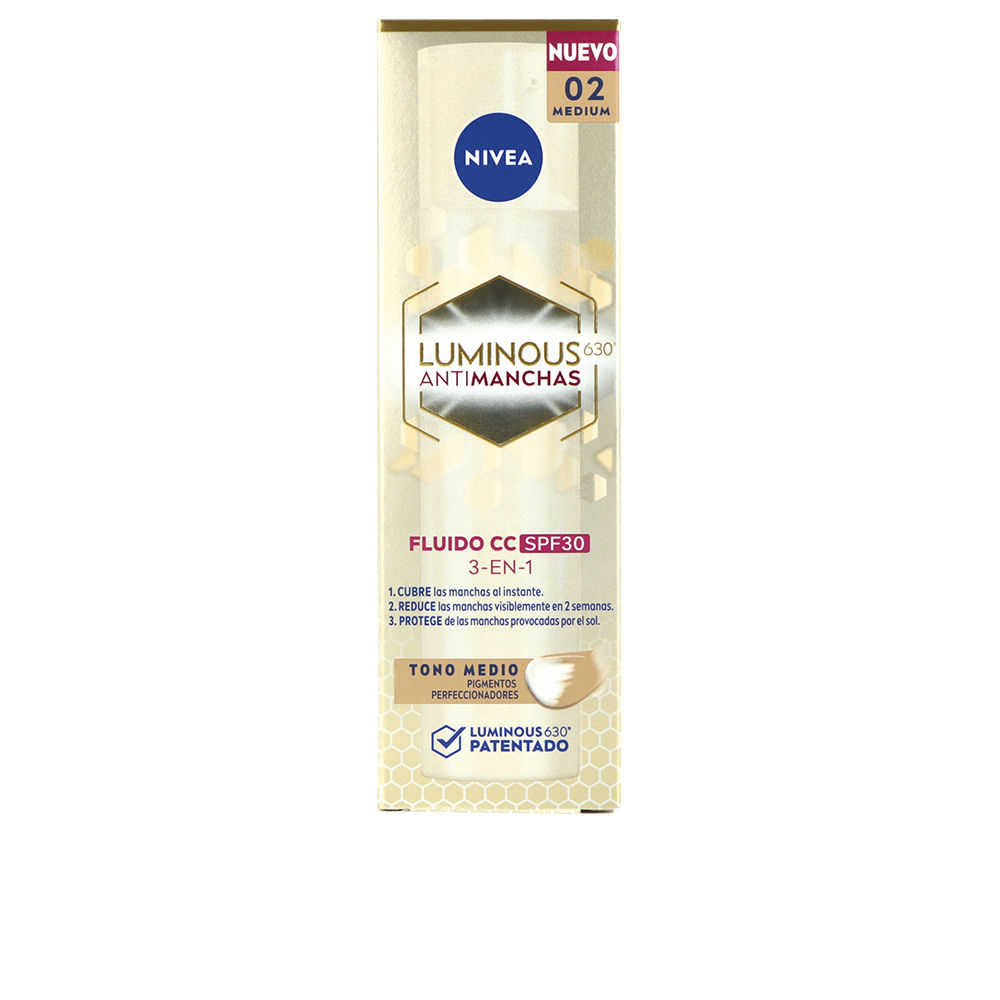 NiveaLuminous630oAntiStainCCFluidSPF30MediumTone40ml Nivea Luminous 630º Anti Stain CC Fluid SPF30 Medium Tone 40ml - 画像 (1)