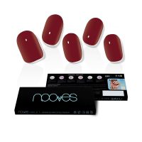 Nooves Gel Sheets Midnight Rain Red False Nails x20