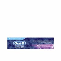 Tube  of  Oral-B  3D  White  Revitalizing  Whitening  Toothpaste  by  Oral-B,  a  toothpaste  indicated  for  whitening  and  protecting  teeth.