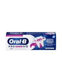 Tube  of  Oral-B  Pro  Junior  6-12  Years  Toothpaste  by  Oral-B,  a  toothpaste  indicated  for  children  to  strengthen  teeth  and  gums.