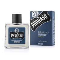 Tube  of  Proraso  Blue  Beard  Balm  by  Proraso,  a  beard  balm  indicated  for  improving  softness  and  manageability  of  the  beard.