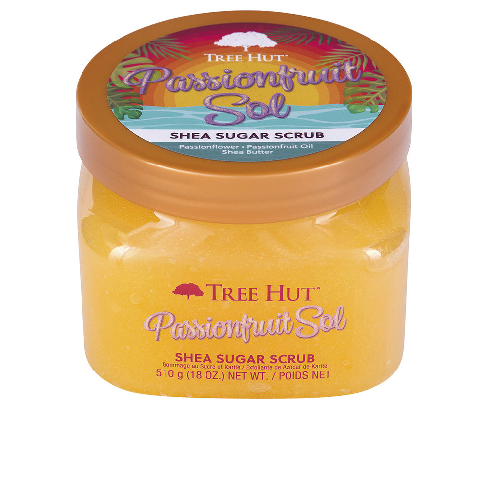TreeHutPassionfruitSolSheaSugarScrub510g Tree Hut Passionfruit Sol Shea Sugar Scrub 510g - Image 1