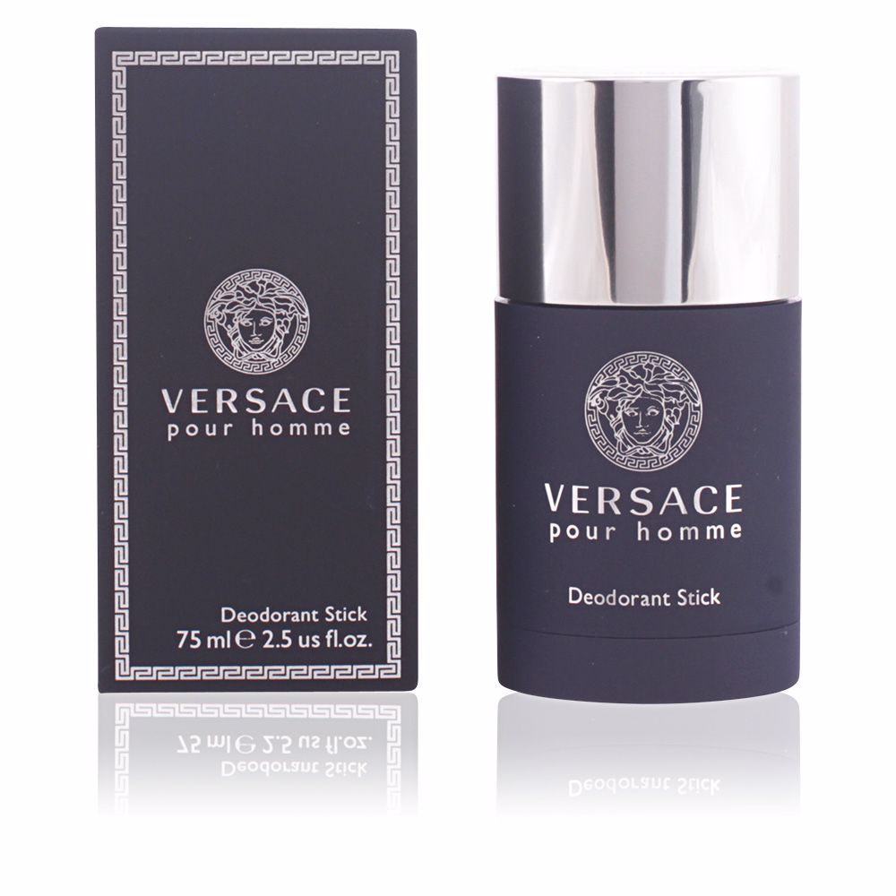VersacePourHommeDeodorantStick75ml Product container of Versace Pour Homme Deodorant Stick by Versace, a stick deodorant indicated for reducing perspiration.