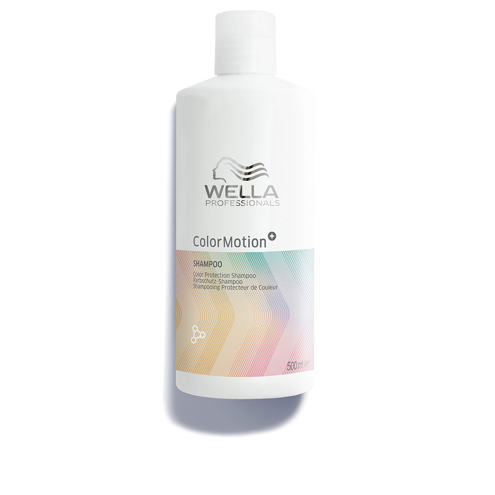 WellaProfessionalsColorMotionShampoo500ml Bottle of Wella Professionals Color Motion Shampoo by Wella, a moisturizing shampoo indicated for protecting hair color.