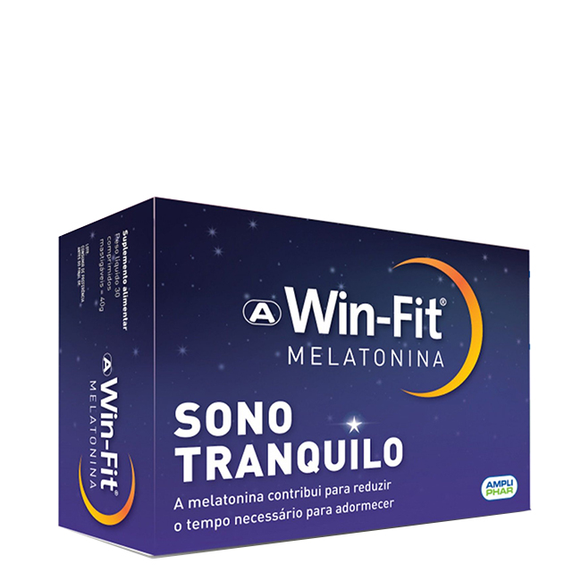 Win-FitMelatoninChewableTabletsx60 Box of Win-Fit Melatonin Chewable Tablets by Win-Fit, a food supplement indicated for reducing time to fall asleep.