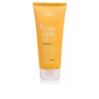 Bottle  of  Ziaja  Coconut  &  Orange  Vibes  Shampoo  by  Ziaja,  a  refreshing  shampoo  indicated  for  hair  cleansing  and  moisturizing.