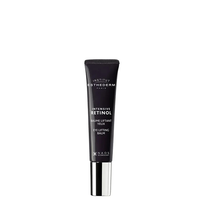 EsthedermIntensiveRetinolEyeBalm15ml Tube of Esthederm Intensive Retinol Eye Balm by Esthederm, a rich balm indicated for reducing expression lines around the eyes.