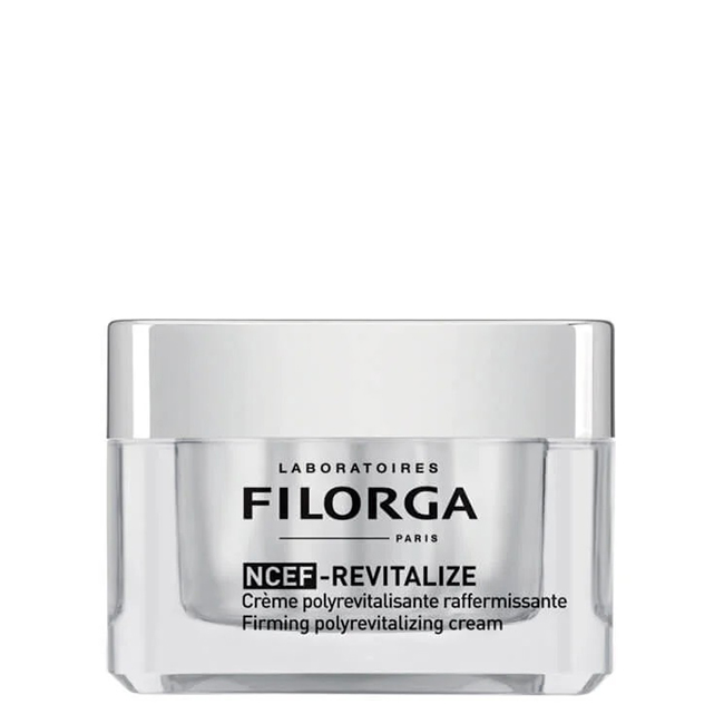 FilorgaNCEF-RevitalizeFirmingPolyrevitalizingCream50ml Jar of Filorga NCEF-Revitalize Firming Polyrevitalizing Cream by Filorga, a revitalizing cream indicated for skin firmness and radiance.