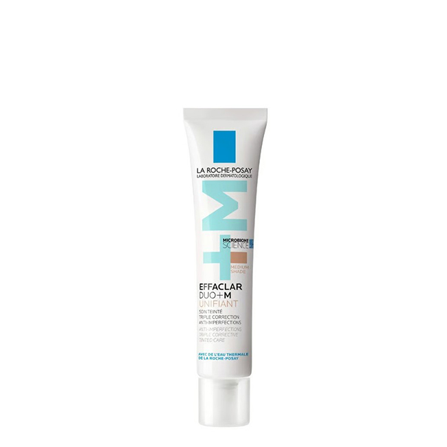 LaRochePosayEffaclarDuo+MUnifiantTintedCareMediumTone40ml Tube of La Roche Posay Effaclar Duo
