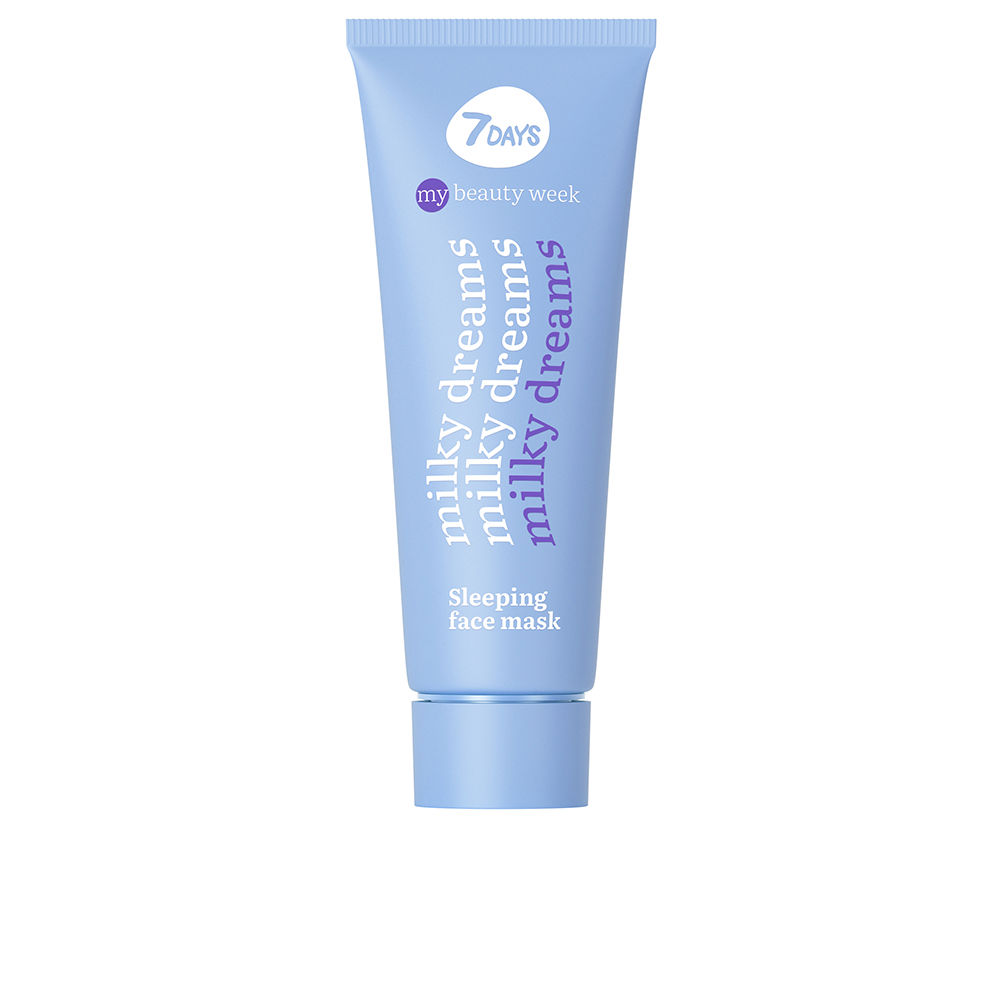 Jar  of  7Days  Milky  Dreams  Sleeping  Mask  by  7Days,  a  face  mask  indicated  for  skin  regeneration  and  moisturizing  during  sleep.
