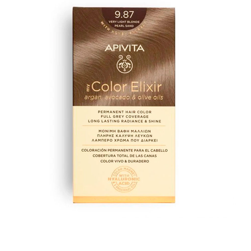 Apivita My Color Elixir Permanent Hair Color 9.87 Very Light Blonde Pearl Sand