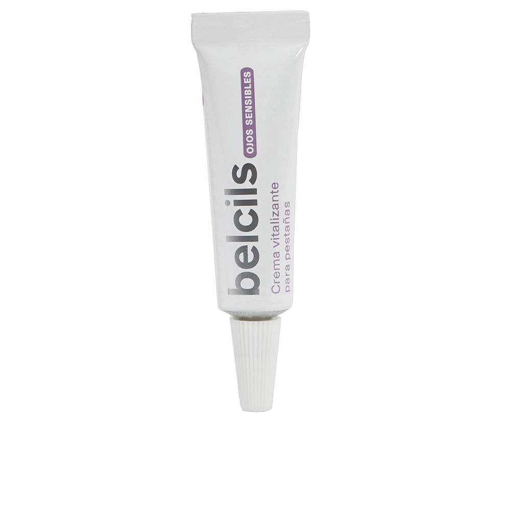 Tube  of  Belcils  Vitalizing  Eyelash  Cream,  a  revitalizing  cream  indicated  for  restoring  shine  and  vitality  to  lashes.