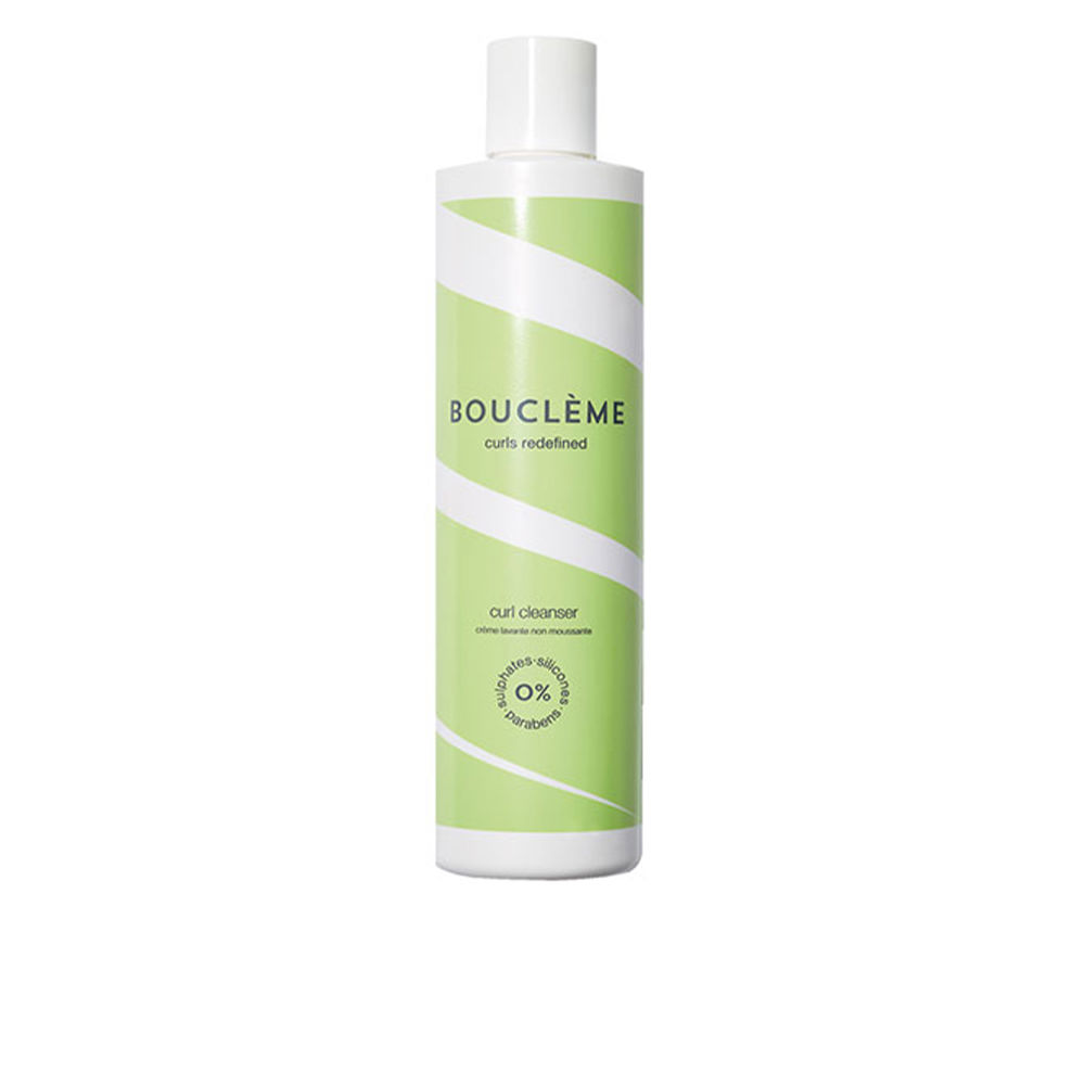 Bottle  of  Bouclème  Curls  Redefined  Curl  Cleanser  by  Bouclème,  a  co-wash  indicated  for  cleansing  and  conditioning  curls.