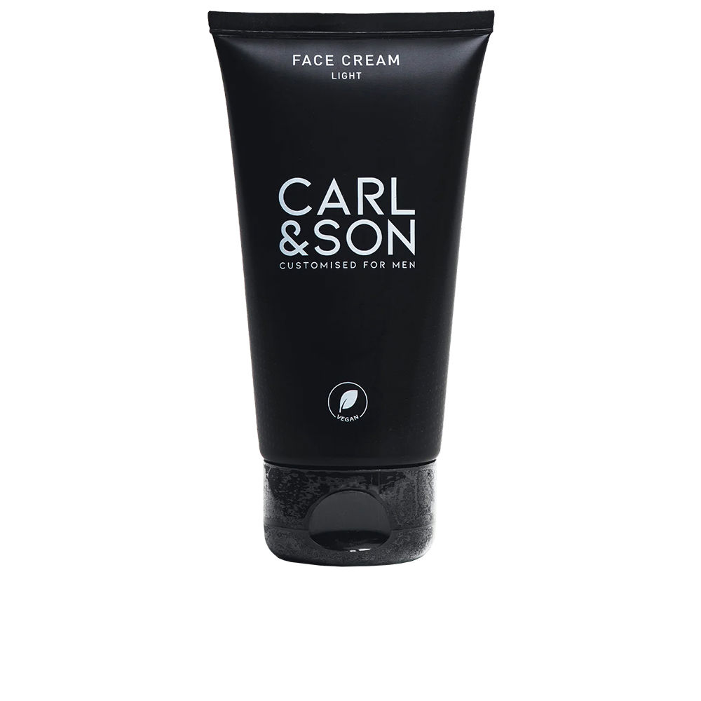 Tube  of  Carl  &  Son  Light  Face  Cream  by  Carl  &  Son,  a  facial  cream  indicated  for  balancing  sebum  and  soothing  skin  irritation.