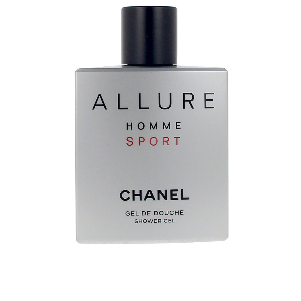 Bottle  of  Chanel  Allure  Homme  Sport  Shower  Gel  by  Chanel,  a  scented  shower  gel  indicated  for  gently  cleansing  the  body.
