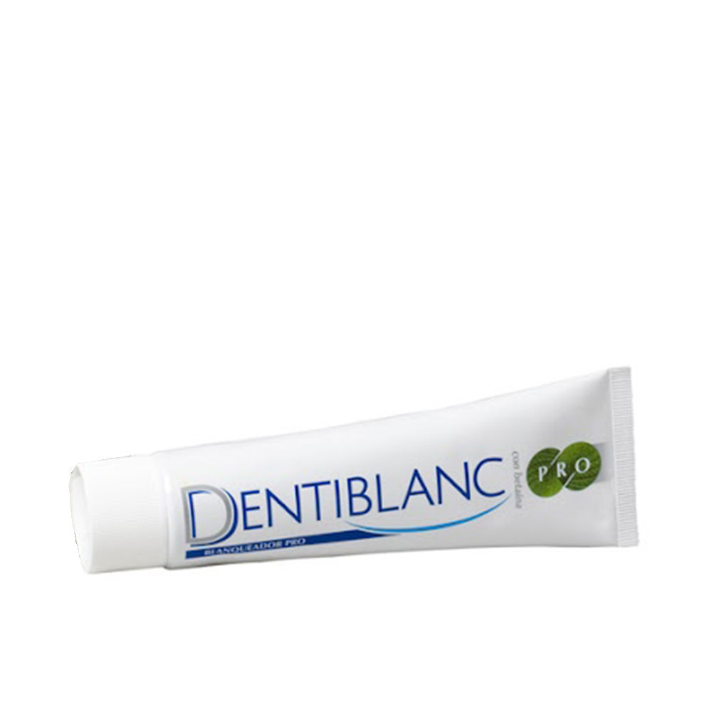 Tube  of  Dentiblanc  Pro  Whitening  Toothpaste  With  Betaine  by  Dentiblanc,  a  toothpaste  indicated  for  whitening  teeth  and  oral  hygiene.