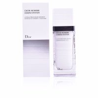 Bottle  of  Dior  Homme  Dermo  System  After-Shave  Lotion  by  Dior,  a  liquid  lotion  indicated  for  hydrating  skin  and  calming  shaving  irritation.
