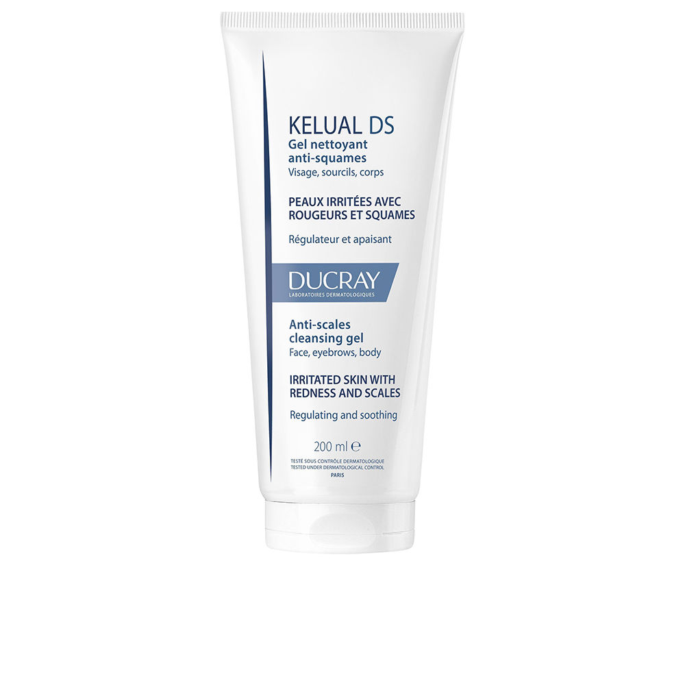 Bottle  of  Ducray  Kelual  DS  Facial  Cleansing  Gel  by  Ducray,  a  cleansing  gel  indicated  for  purifying  skin  and  reducing  redness  and  flakes.