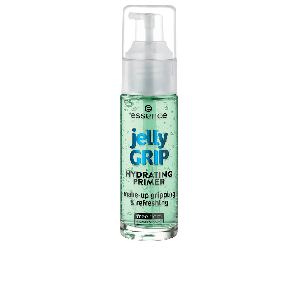 Bottle  of  Essence  Jelly  Grip  Moisturizing  Primer  by  Essence,  a  jelly  primer  indicated  for  hydrating  and  preparing  the  skin.