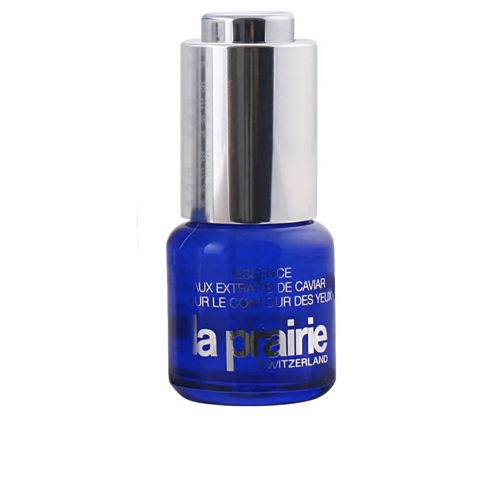 LaPrairieSkinCaviarEssenceEyeComplex15ml Product container of Skin Caviar Essence Eye Complex by La Prairie, an eye gel indicated for puffiness and wrinkles.