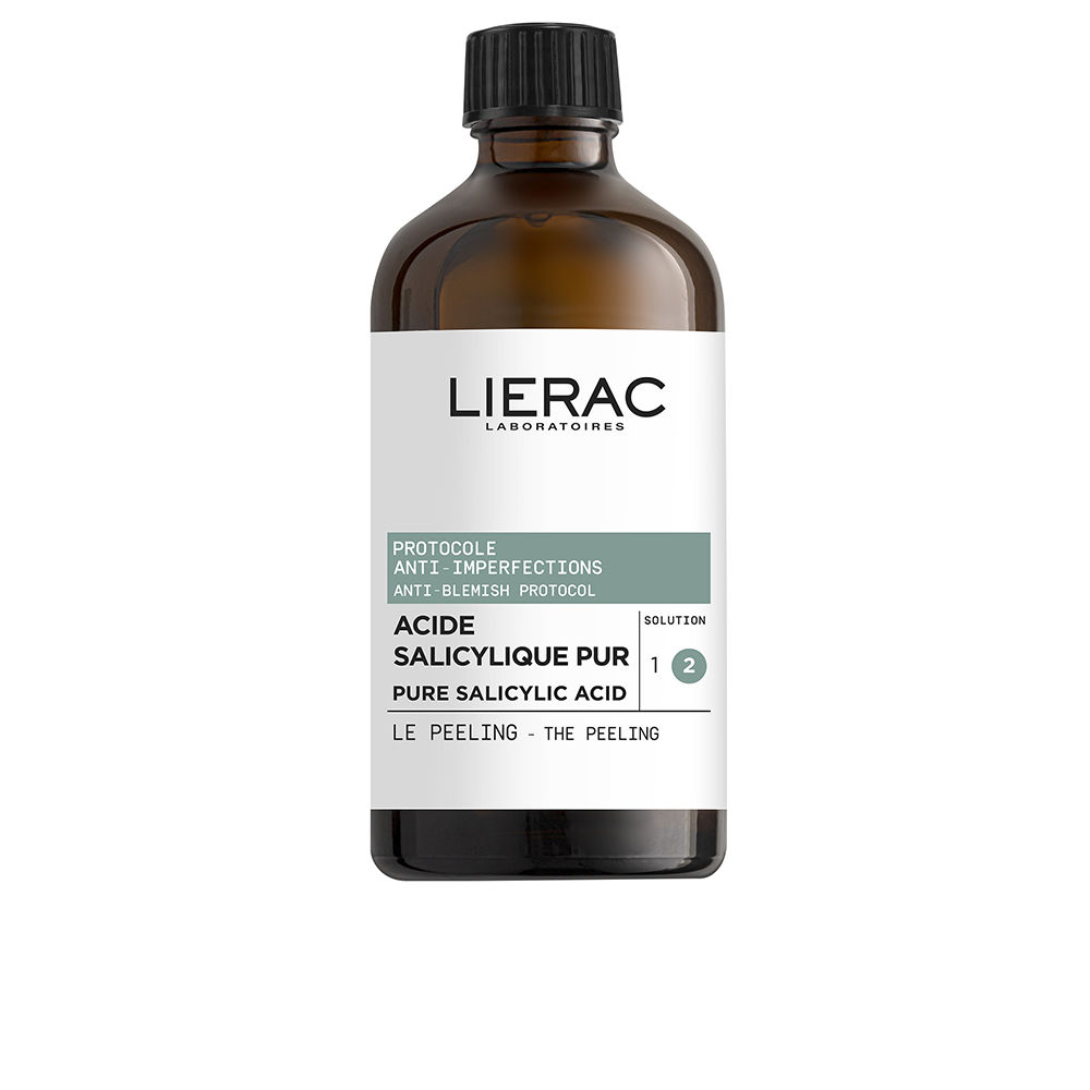 LieracAnti-BlemishProtocolPureSalicylicAcidPeeling100ml Bottle of Lierac Anti-Blemish Protocol Pure Salicylic Acid Peeling by Lierac, a peeling solution indicated for reducing blemishes.