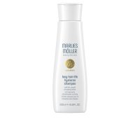 Bottle  of  Marlies  Möller  Long  Hair  Life  Hyaluron  Shampoo  by  Marlies  Möller,  a  shampoo  indicated  for  stimulating  hair  growth.