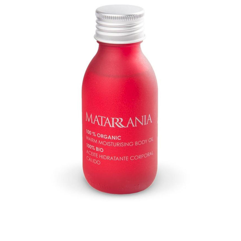 Matarrania100%OrganicWarmMoisturizingBodyOil30ml Bottle of Matarrania 100% Organic Warm Moisturizing Body Oil by Matarrania, a body oil indicated for skin elasticity and hydration.