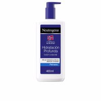Bottle  of  Neutrogena  Deep  Moisture  Body  Lotion  Dry  Skin  by  Neutrogena,  a  lotion  indicated  for  long-lasting  deep  hydration.