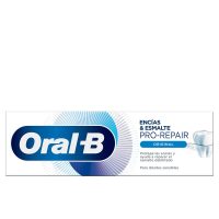Tube  of  Oral-B  Gums  and  Enamel  Pro-Repair  Original  Toothbrush  by  Oral-B,  a  toothpaste  indicated  for  repairing  enamel  and  gums.