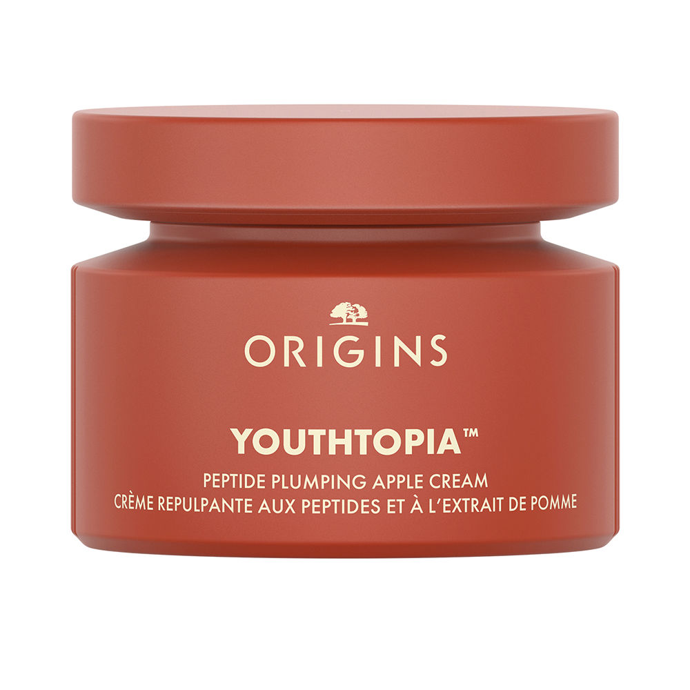 OriginsYouthtopiaPeptidePlumpingAppleCream50ml Jar of Origins Youthtopia Peptide Plumping Apple Cream by Origins, an antioxidant cream indicated for plumping and hydrating skin.