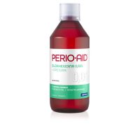 Bottle  of  Perio-aid  Active  Control  Mouthwash  by  Perio-aid,  a  mouthwash  indicated  for  preventing  gum  disease  relapses.