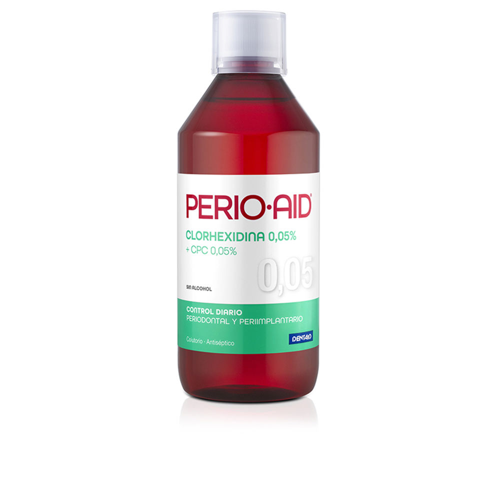 Perio-aidActiveControlMouthwash500ml Bottle of Perio-aid Active Control Mouthwash by Perio-aid, a mouthwash indicated for preventing gum disease relapses.