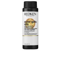 Bottle  of  Redken  Color  Gel  Oils  Color  9NW-9.03  by  Redken,  a  liquid  color  indicated  for  permanent  hair  coloring  and  grey  coverage.
