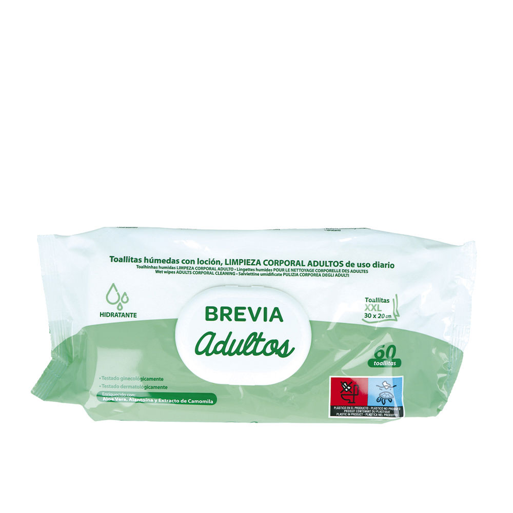 SalustarBreviaAdultsCleansingLotionWipes30x20cmx60 Toalhetes de Limpeza com Loção para Adultos Salustar Brevia 30x20cm x60 - Image 1