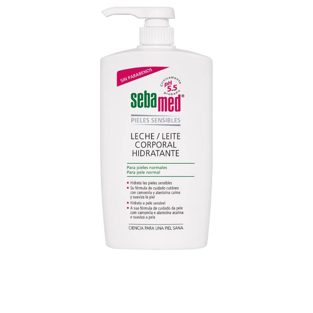 SebamedSensitiveSkinBodyMilk750ml Bottle of Sebamed Sensitive Skin Body Milk by Sebamed, a body lotion indicated for hydrating and soothing sensitive skin.