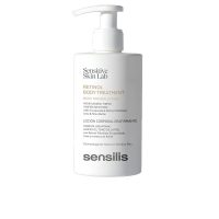 Bottle  of  Sensilis  Retinol  Firming  Body  Treatment  Lotion  by  Sensilis,  a  lotion  indicated  for  reducing  wrinkles  and  firming  skin.