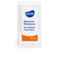 Product  container  of  Senti2  Anti  Blister  Heel  Stick  by  Senti2,  a  stick  indicated  for  preventing  blisters  and  heel  chafing.