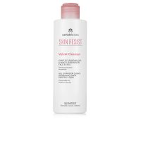 Bottle  of  Skin  Resist  Velvet  Gentle  Cleansing  Gel  by  Skin  Resist,  a  gel  indicated  for  cleansing  reactive  skin  and  removing  makeup.