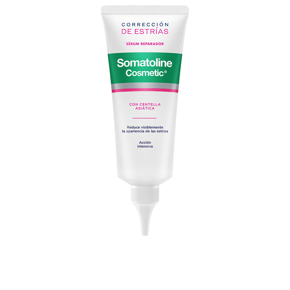 SomatolineCosmeticAnti-StretchMarksRepairingSerum100ml Bottle of Somatoline Cosmetic Anti-Stretch Marks Repairing Serum by Somatoline, a gel serum indicated for reducing stretch marks.