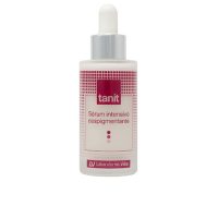 Bottle  of  Tanit  Intensive  Depigmenting  Serum  by  Tanit,  a  serum  indicated  for  reducing  dark  spots  and  evening  out  skin  tone.