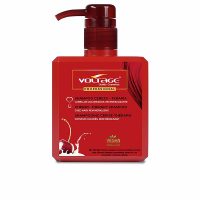 Bottle  of  Voltage  Cosmetics  Cherry-Therapy  Shampoo  by  Voltage  Cosmetics,  a  shampoo  indicated  for  dyed  and  damaged  hair.