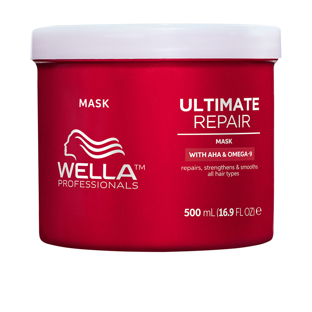 WellaProfessionalsUltimateRepairRepairMask500ml Jar of Wella Professionals Ultimate Repair Repair Mask by Wella Professionals, a mask indicated for deep hair repair.