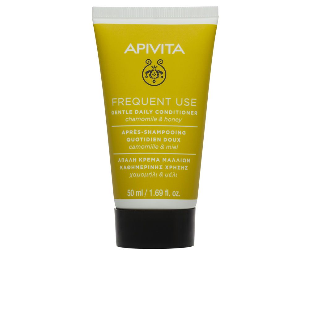 ApivitaFrequentUseGentleDailyConditioner50ml Tube of Apivita Frequent Use Gentle Daily Conditioner, a lightweight conditioner indicated for hair hydration.